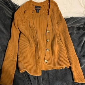 dark orange cardigan